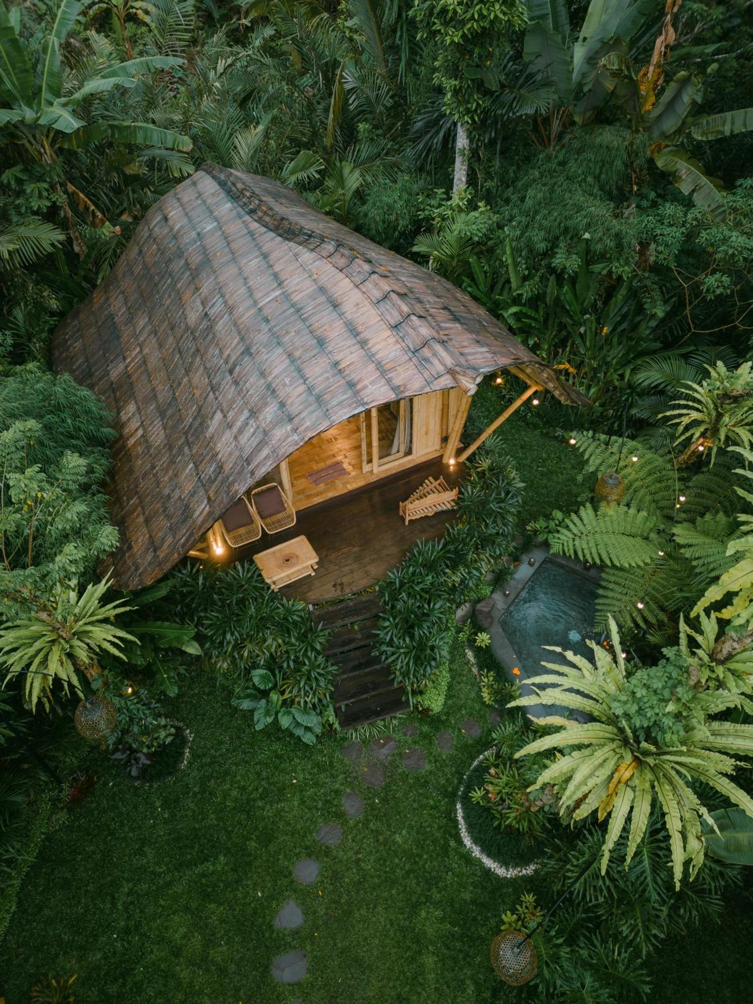 サイドメン Arcada Bali Bamboo Houseヴィラ エクステリア 写真