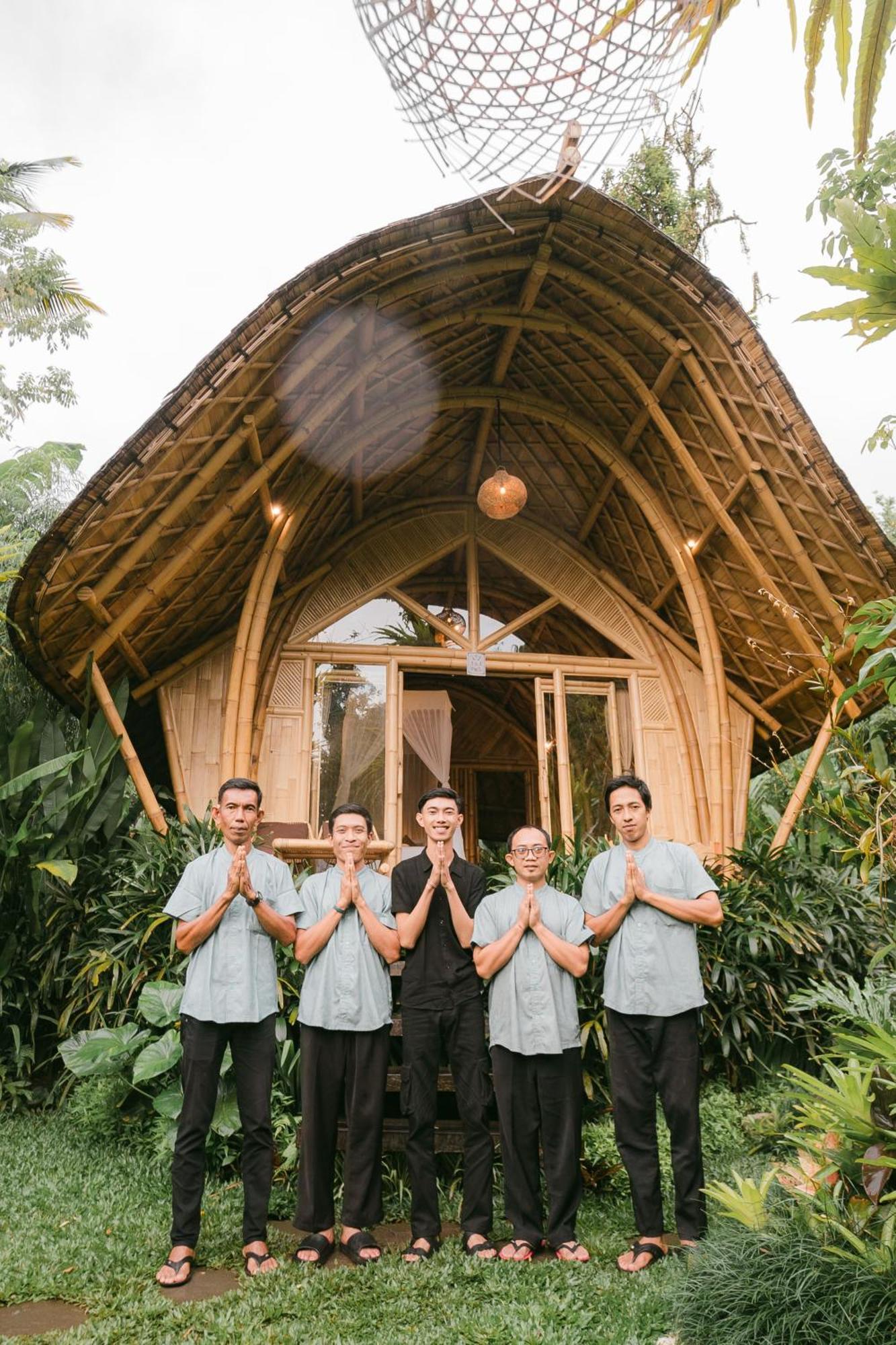サイドメン Arcada Bali Bamboo Houseヴィラ エクステリア 写真