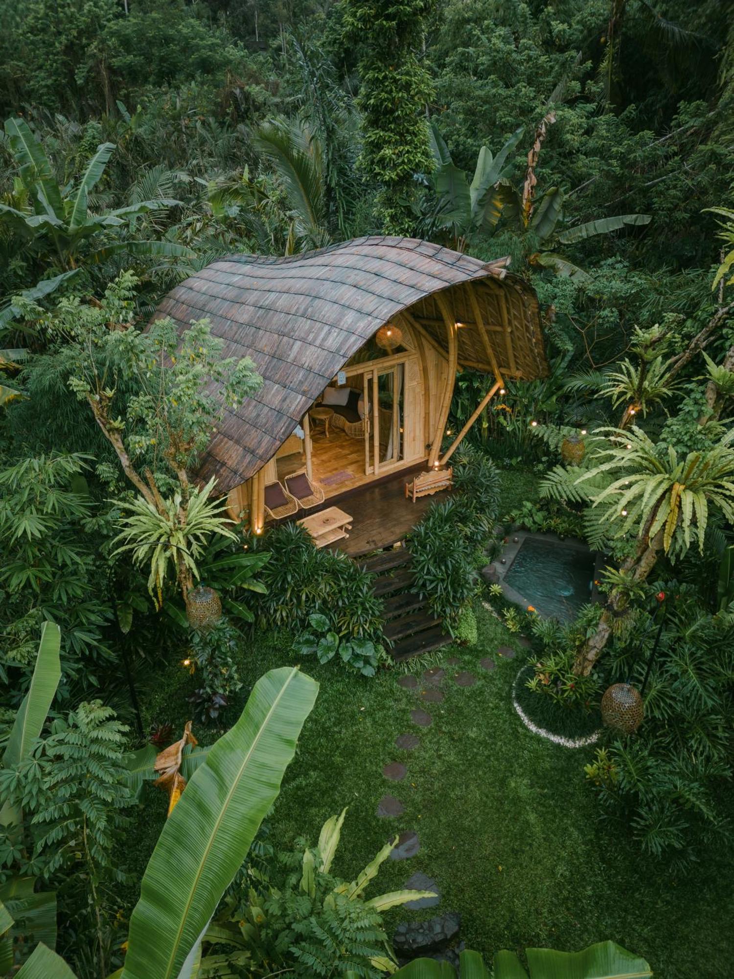 サイドメン Arcada Bali Bamboo Houseヴィラ エクステリア 写真
